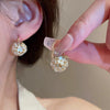 2022 Korean New Simple Temperament Circle Pearl Earrings Fashion Small Versatile Earrings  Jewelry