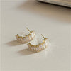 2022 Korean New Simple Temperament Circle Pearl Earrings Fashion Small Versatile Earrings  Jewelry